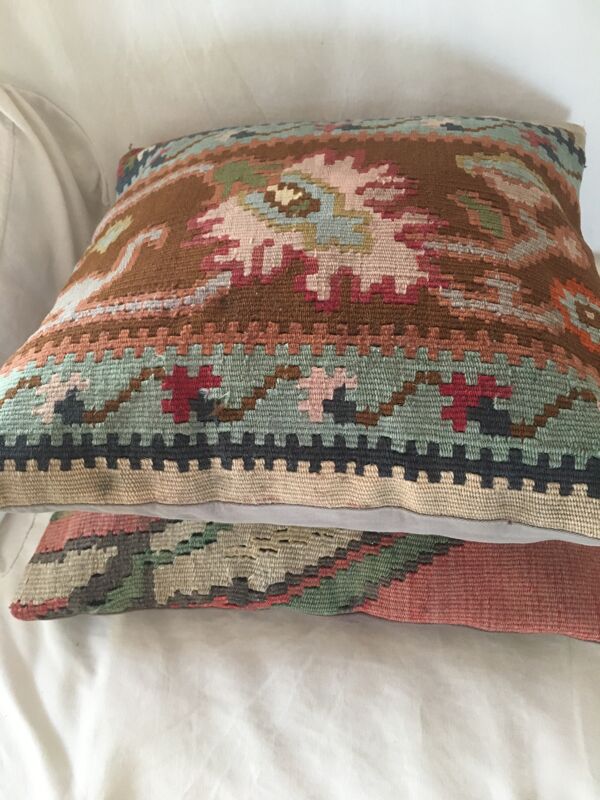 Lot de deux housses de coussin kilim 40*40cm