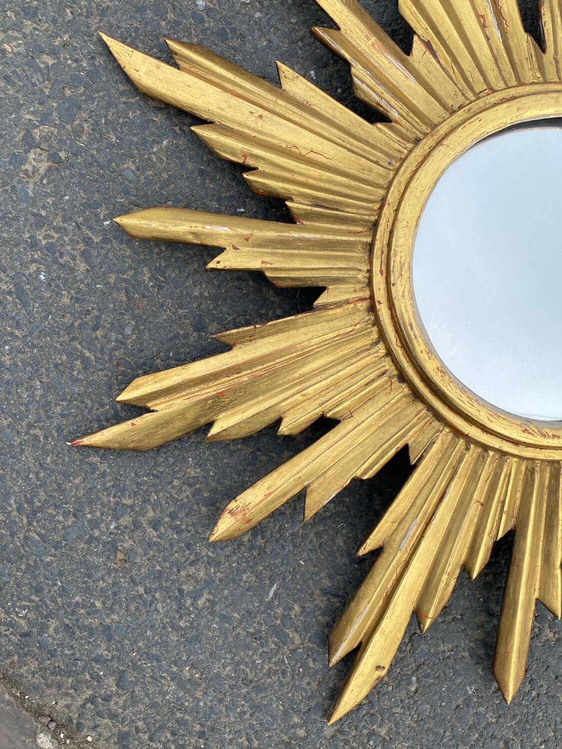 Genuine antique sun mirror