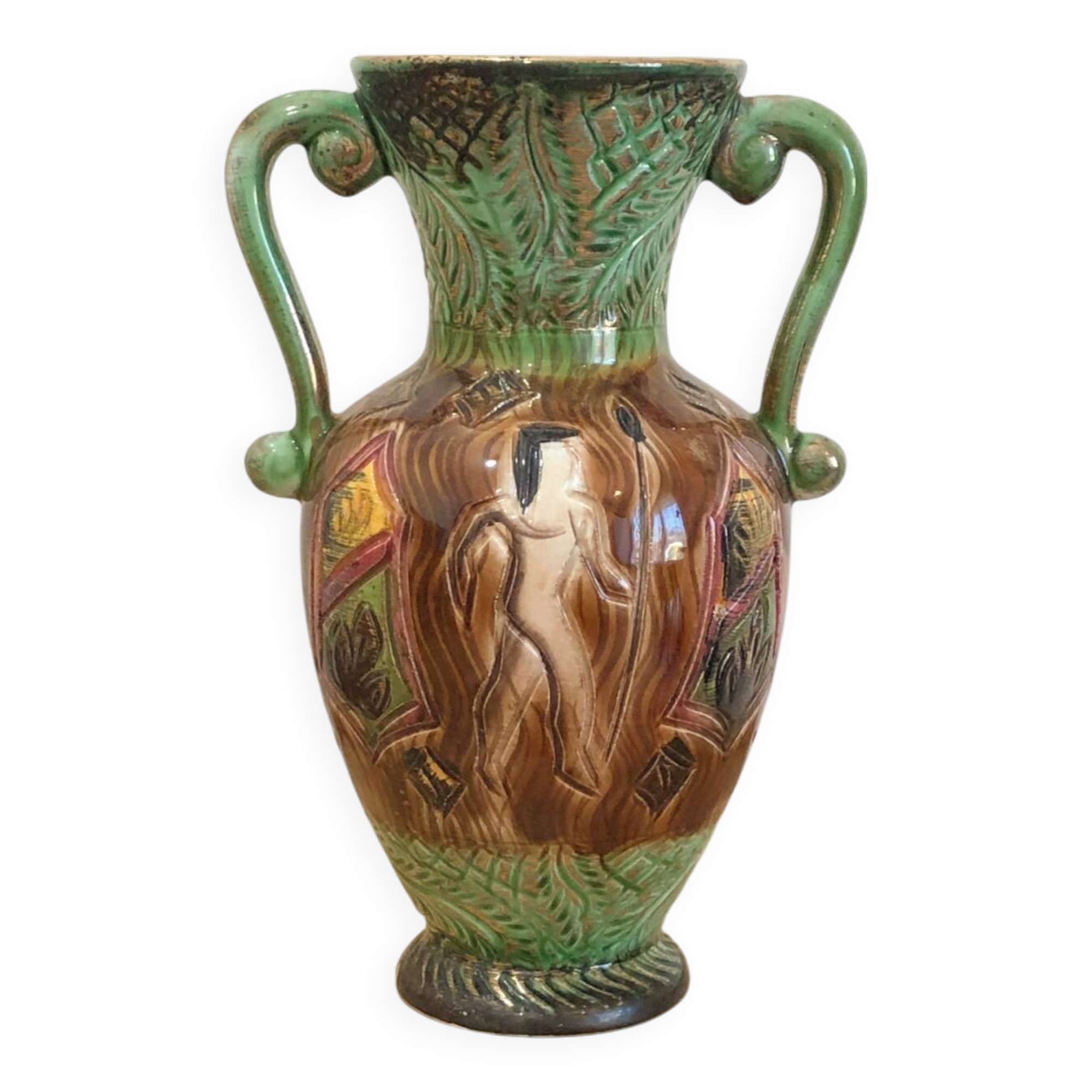 Glazed ceramic vase signed H. Bequet