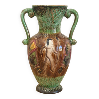 Vase en céramique émaillée signé H. Bequet