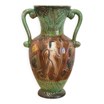 Glazed ceramic vase signed H. Bequet
