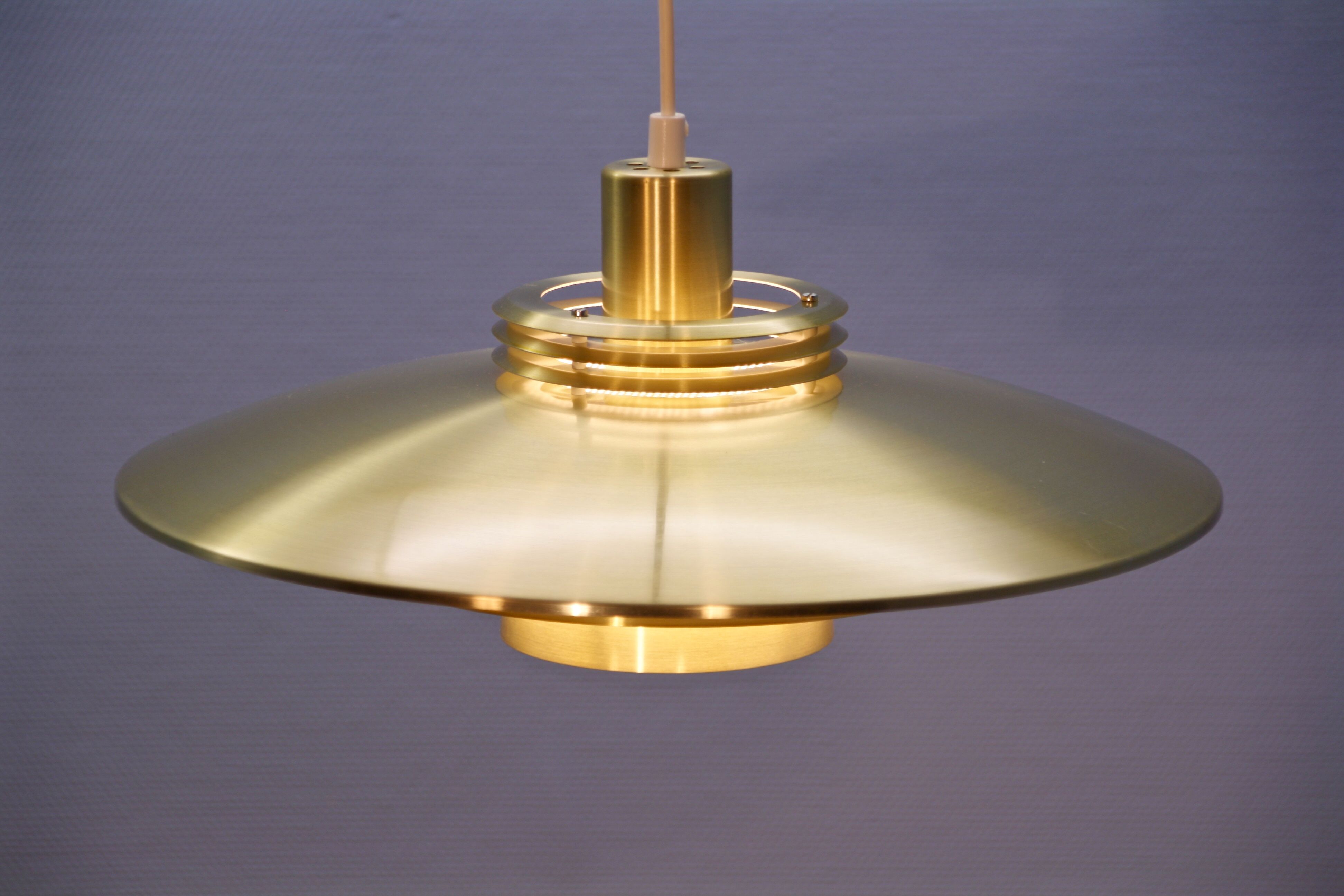 Danish hanging lamp in brass, 1970s