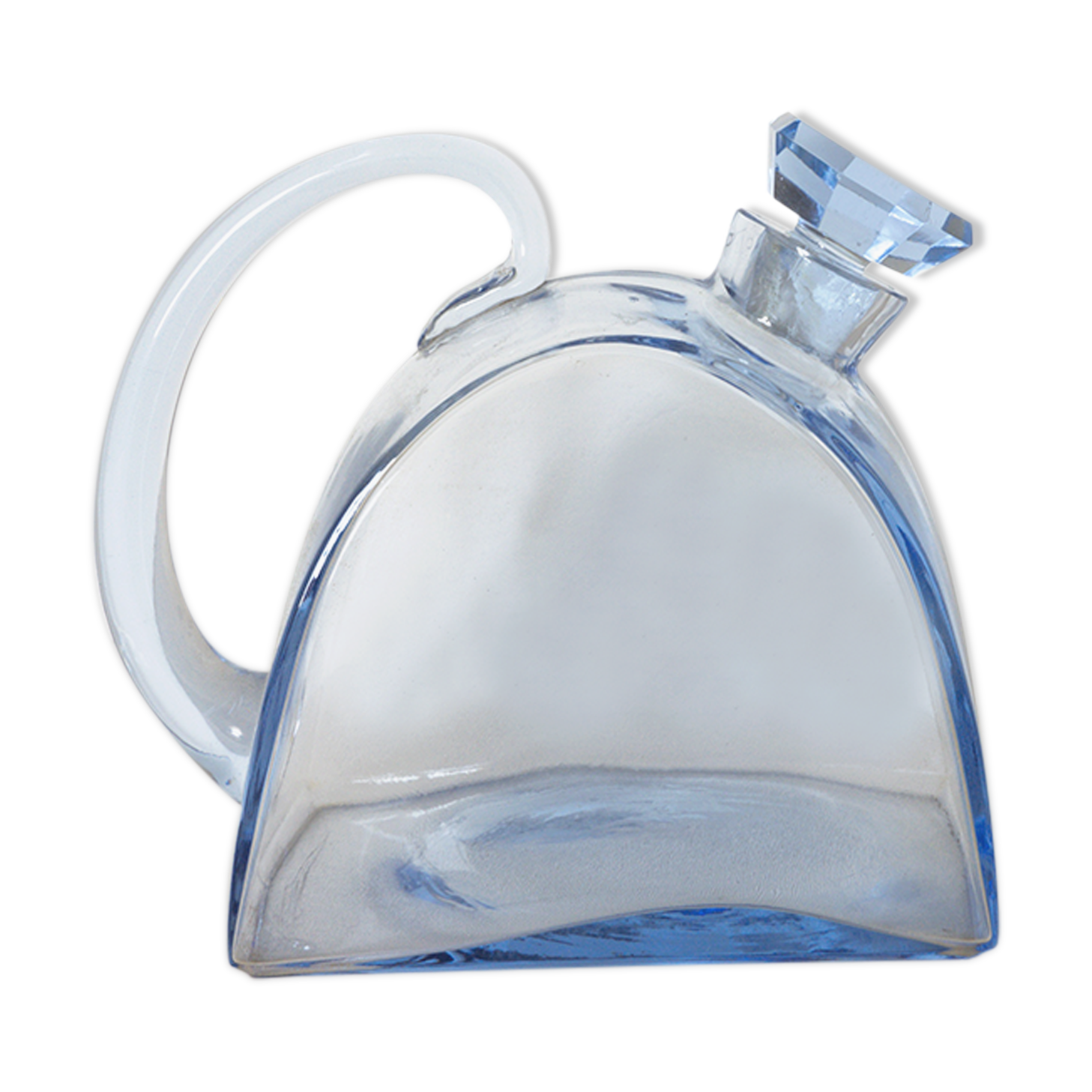 Blue art deco decan decanter