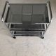 Industrial-style bathroom trolley on casters
