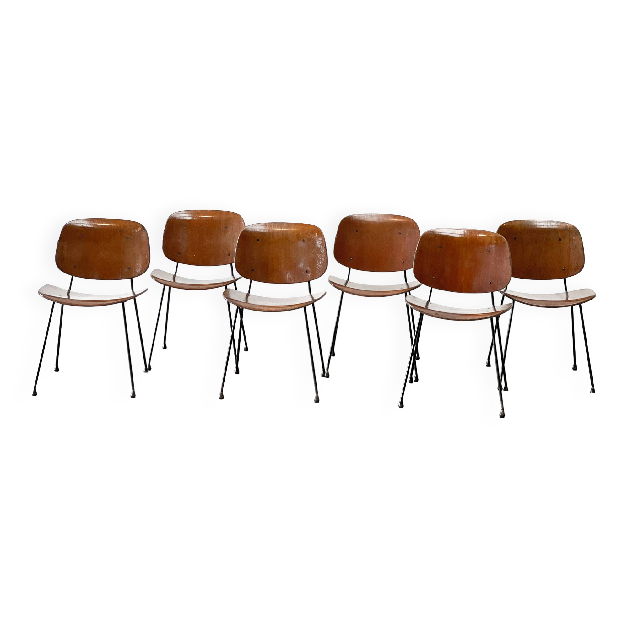 Mid century italian dining chairs 1960s