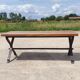 1970s Coffee table oak wrought iron 115 cm