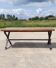 1970s Coffee table oak wrought iron 115 cm