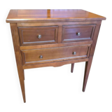 Louis XVI style commode in solid cherry wood.