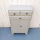 Vintage gray painted wood side furniture