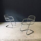 Mid-Century Modern Chrome Dining Chairs by Gastone Rinaldi, Italy, 1970s, Set of 6
