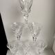 Set of 6 crystal wine glasses 50s