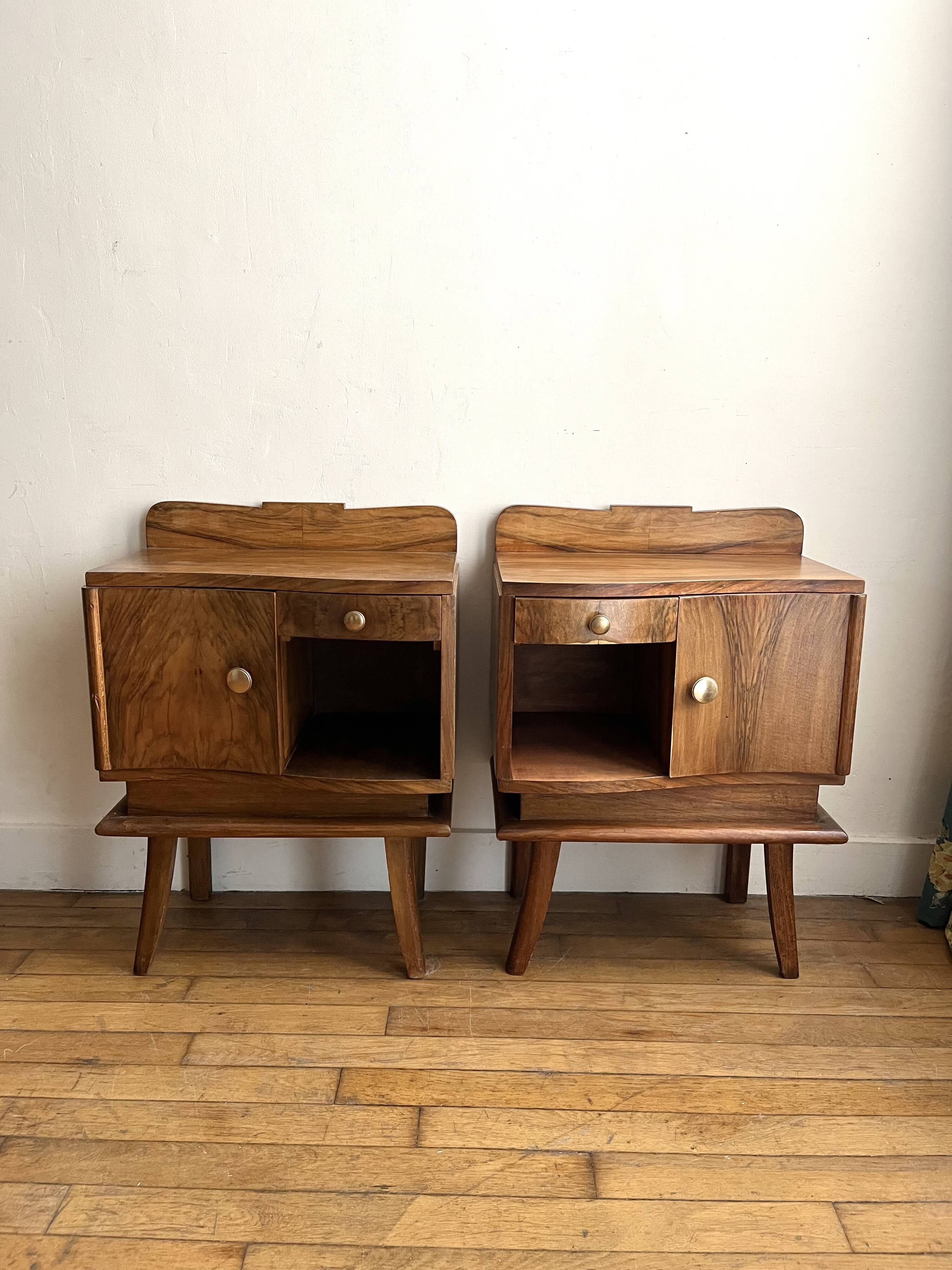 Pair of Art Deco bedside tables
