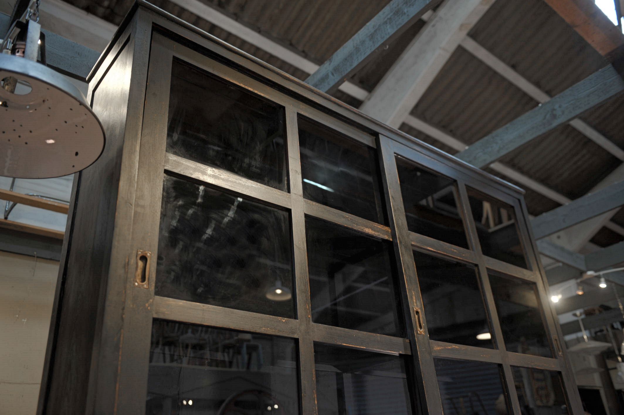 Teak library 1960 sliding doors and drawers