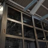 Teak library 1960 sliding doors and drawers