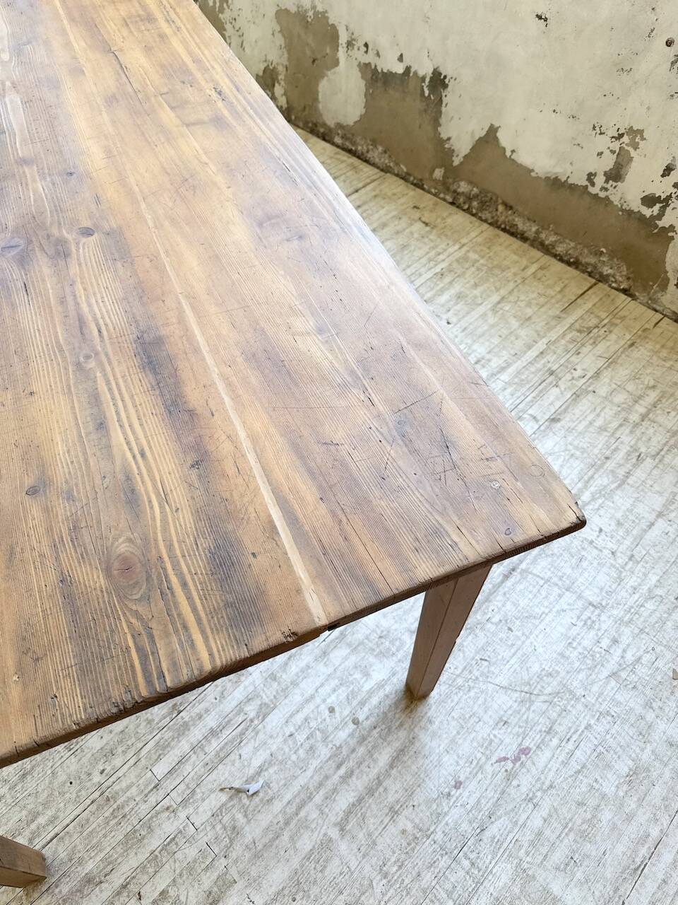 50s pine and oak farmhouse table 2.5m