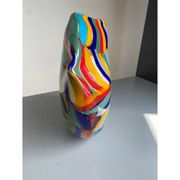 Vase ovale abstrait contemporain en verre de Murano