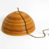 Italian 1970s bamboo ceiling pendant lamp | Ø 72 cm | Vivai del Sud