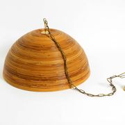 Italian 1970s bamboo ceiling pendant lamp | Ø 72 cm | Vivai del Sud