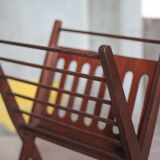 Cees Braakman vintage magazine rack, folding wooden magazine rack.