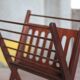 Cees Braakman vintage magazine rack, folding wooden magazine rack.