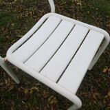 Duo of bistro style indus terrace chairs