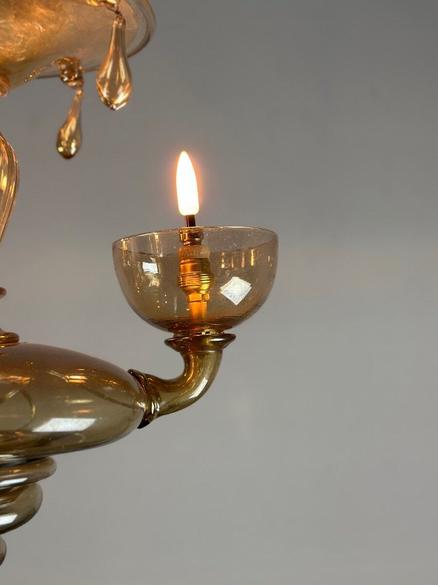 Venetian hallway chandelier in murano glass circa 1940