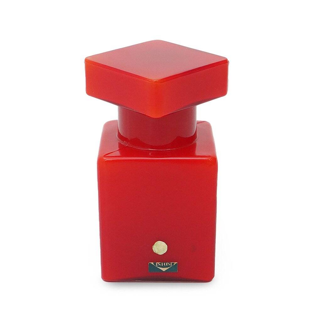 Red glass bottle by Luciano Vistosi for Vistosi, 1960s.