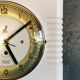 Rectangular silent vintage wall pendulum clock "Jaz white green"
