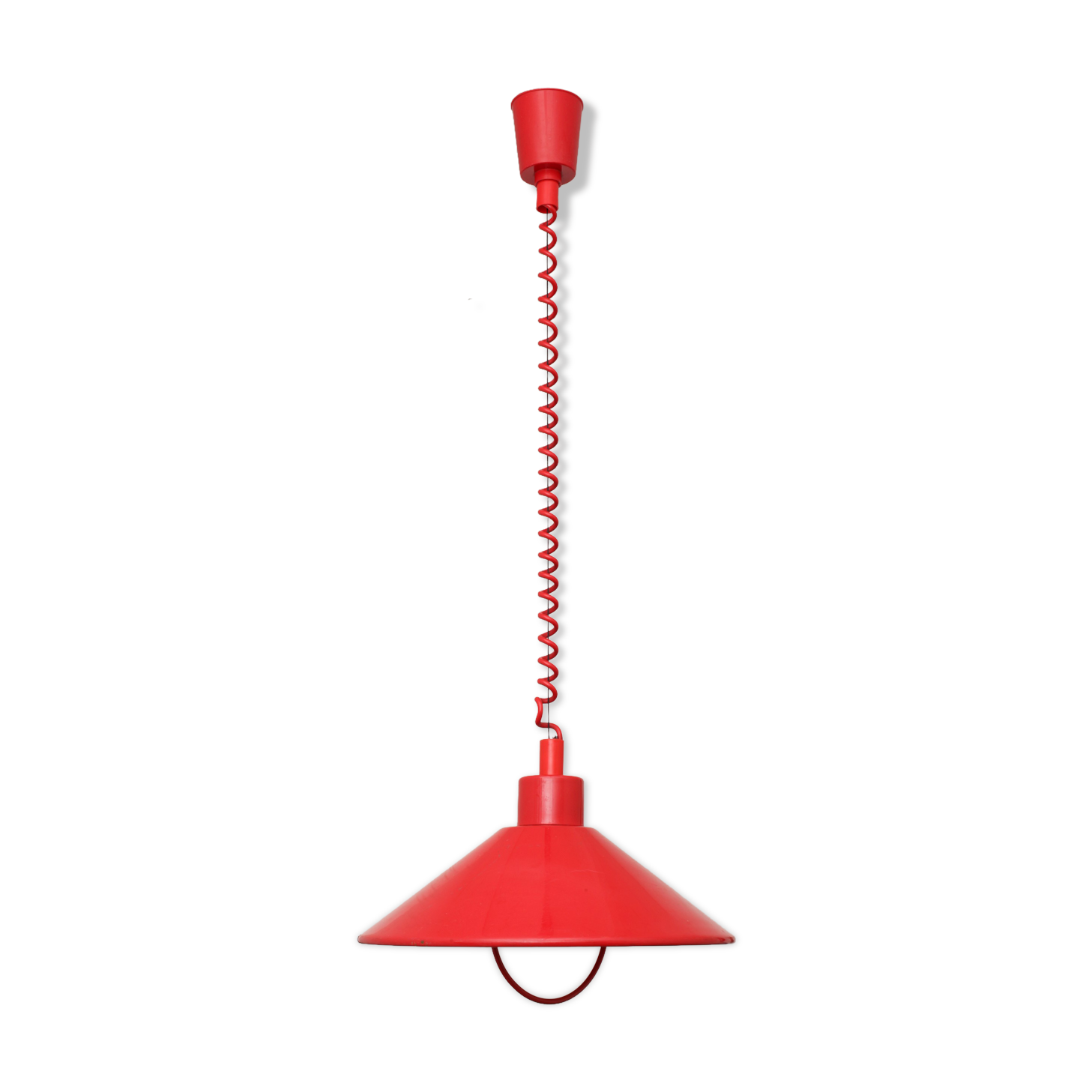 Vintage red Rolly lamp 1970