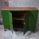 Comptoir industriel en acier vert