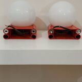 Pair of space age wall lights
