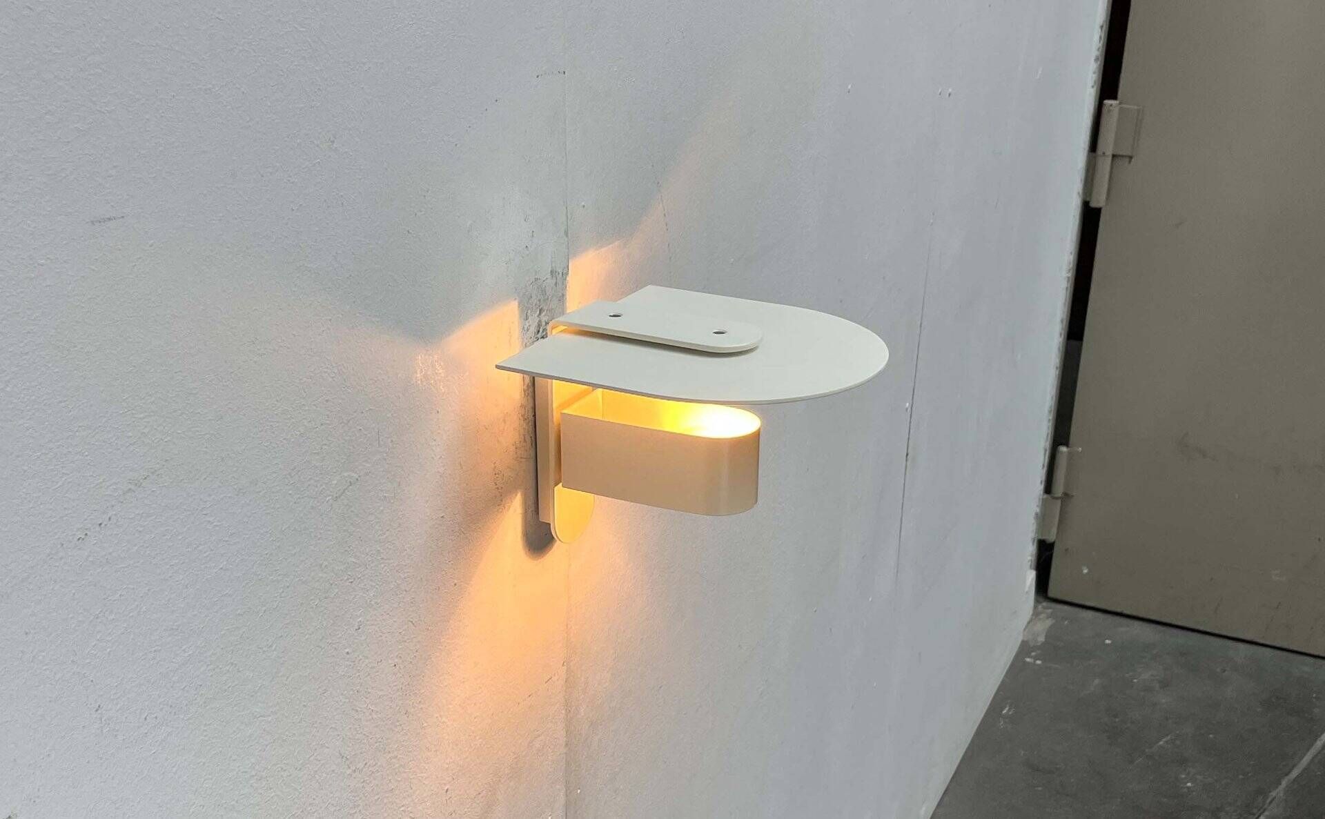 Mid-Century Modern Danish Minimalist Model 3020 Kasket Wall Lamp by Jørgen Klinkby for Lyskaer, 1960s