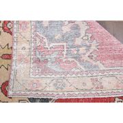 Vintage Turkish Oushak Handmade Wool Cotton Red Area Rug 130x240