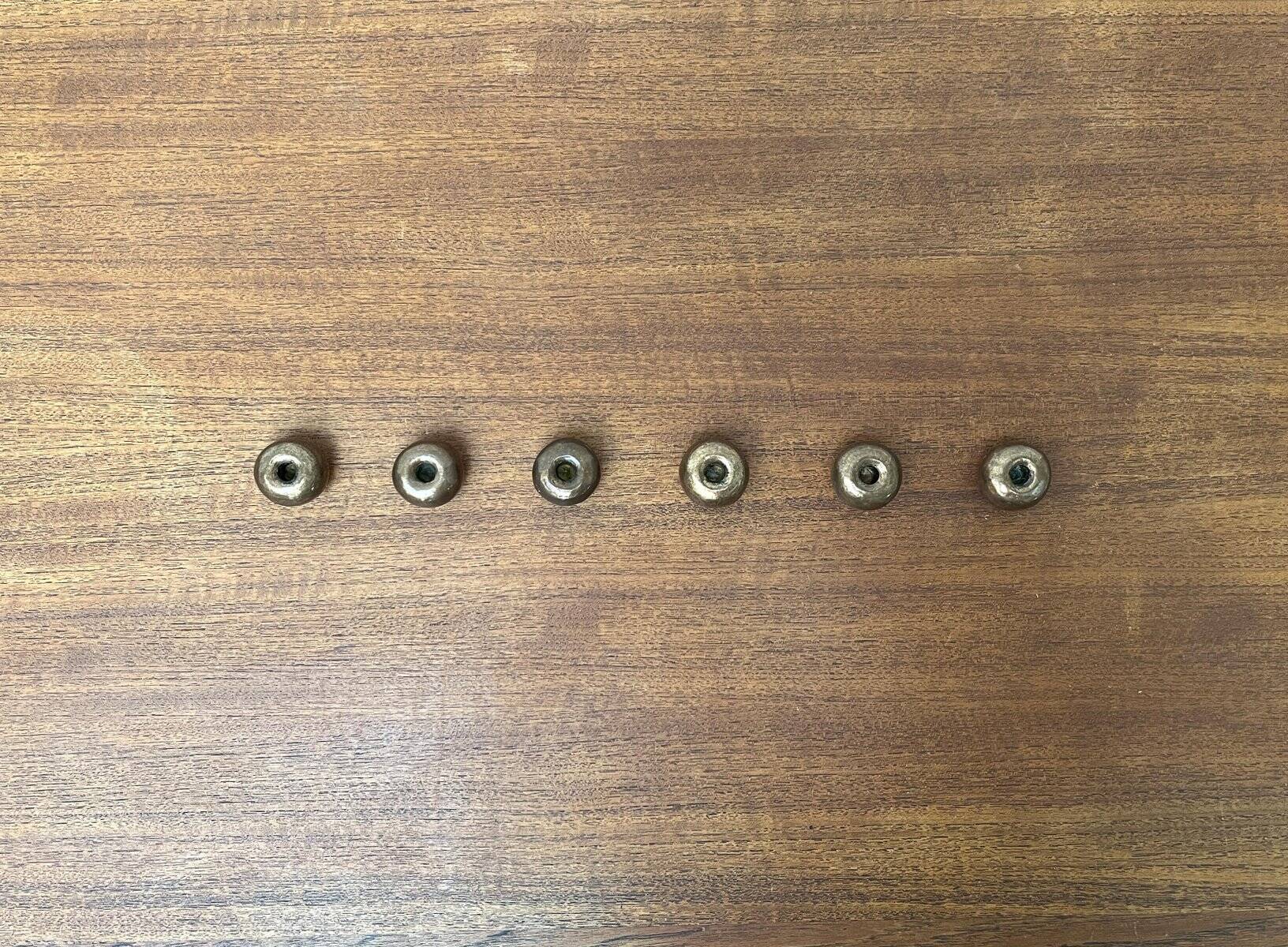 Brutalist Mid-Century Candle Holder in Bronze, 1960s, set of 6