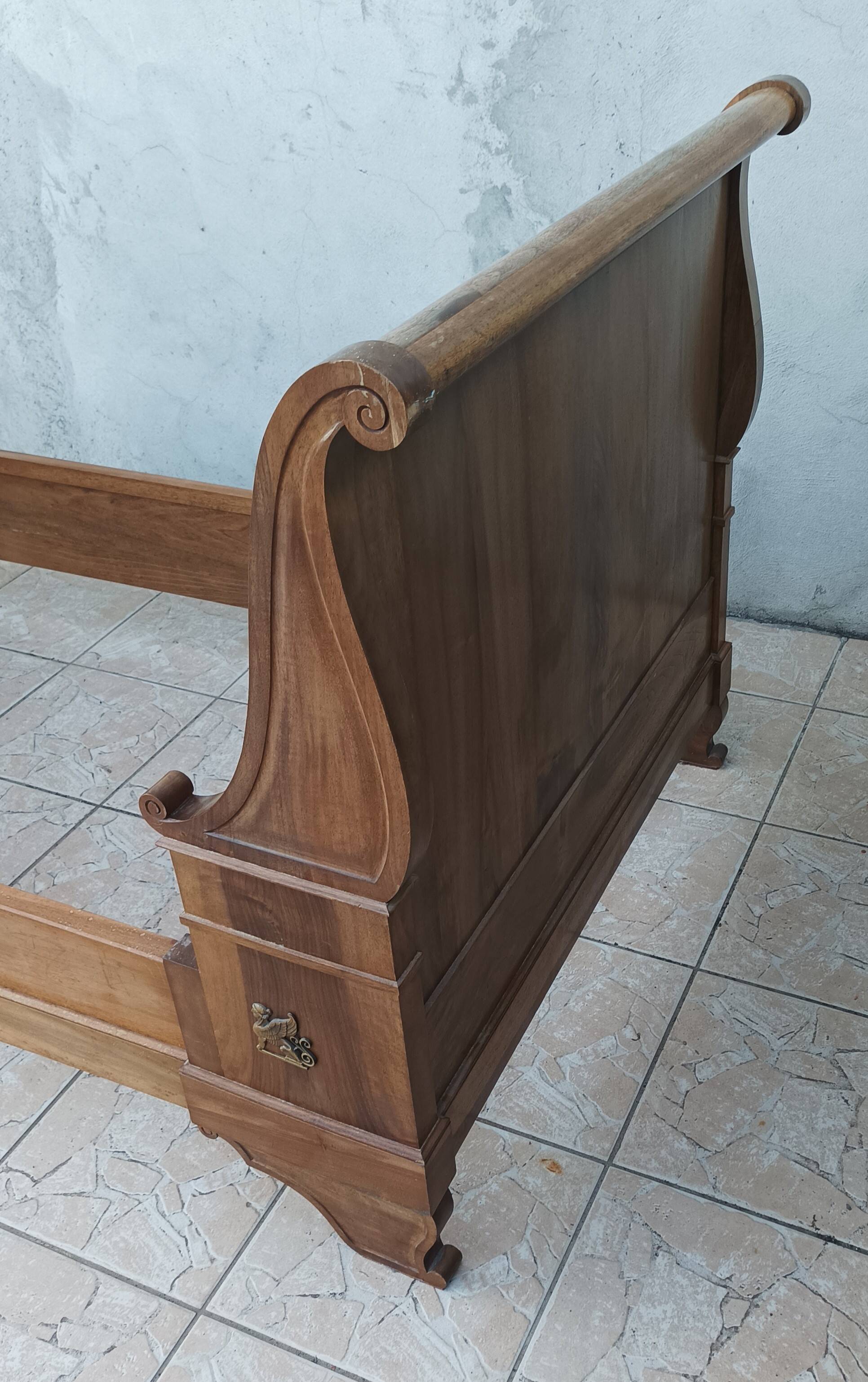 Empire style mahogany bed