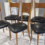 Set of 6 Scandinavian chairs, 1960s