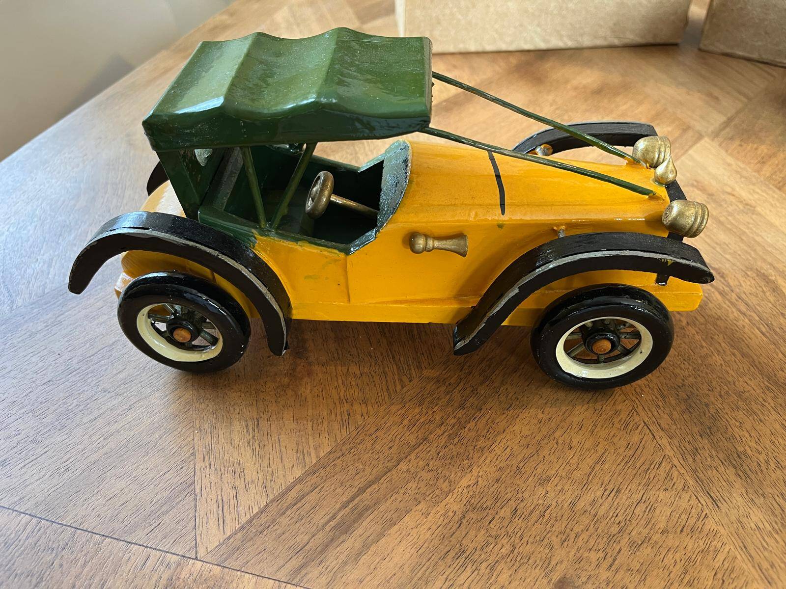Set of 4 vintage wooden cars