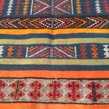 Carpet kilim blue in wool 97x198cm