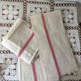 Set of 3 old cloths in thick linen