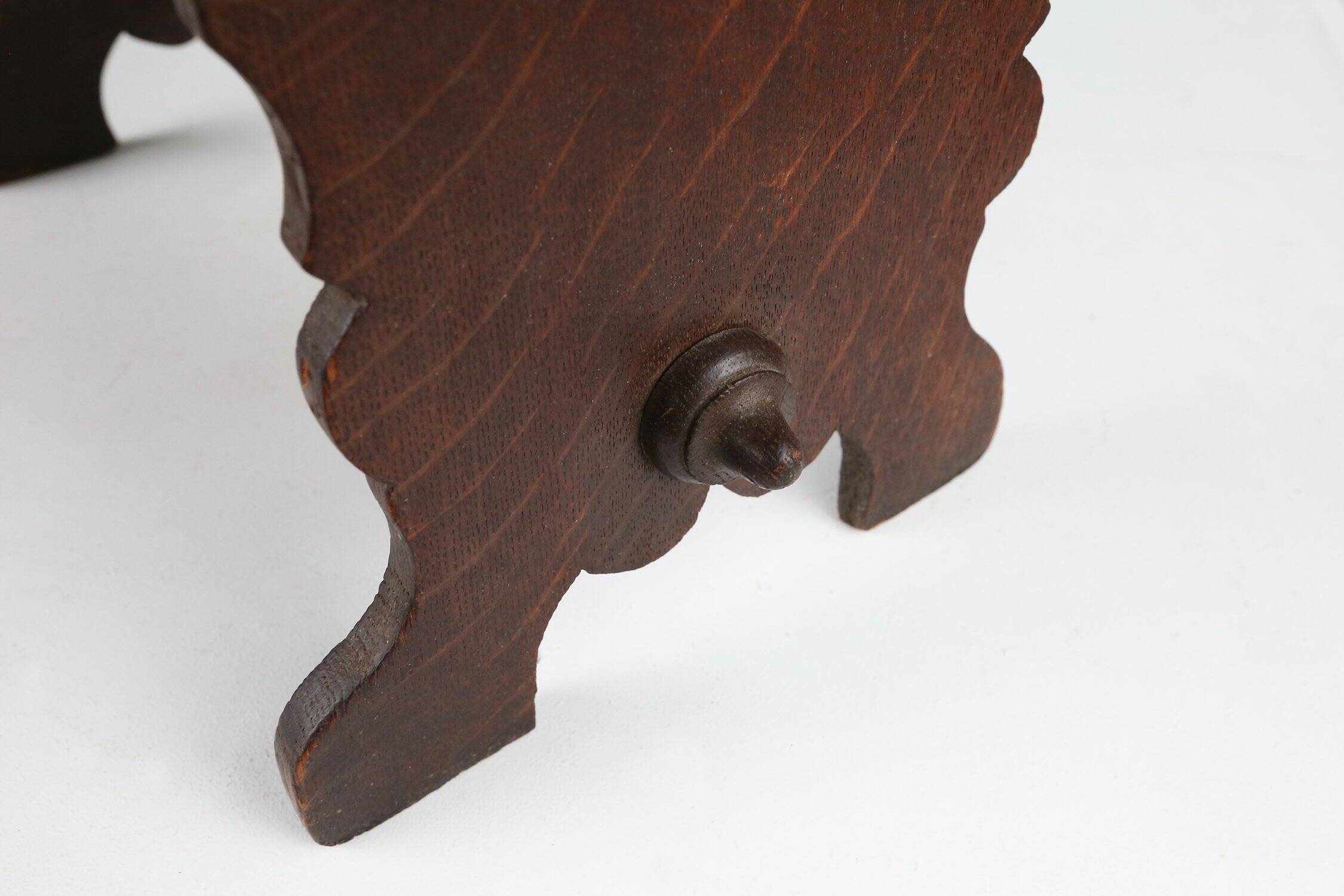 Wooden provincial Rustic Stool, France 1880s
