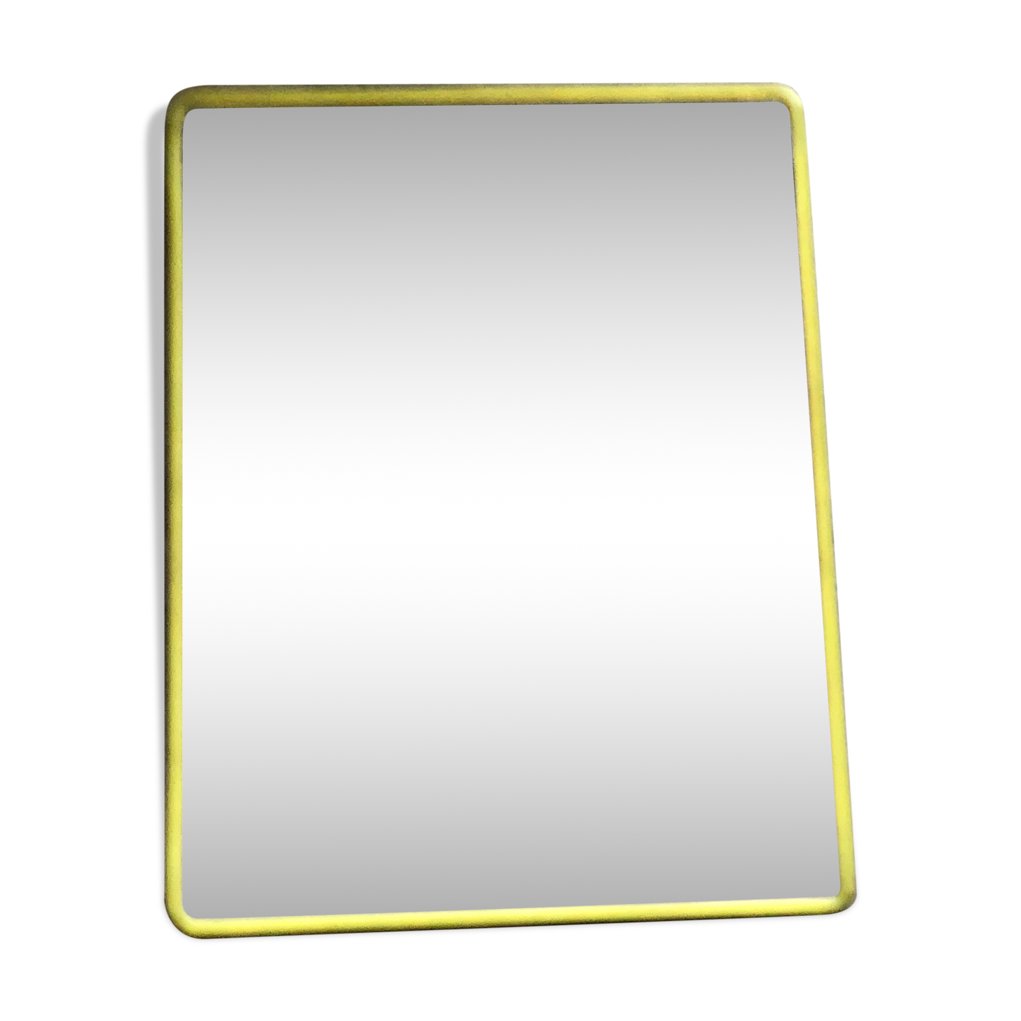 Mirror barber yellow plastic frame