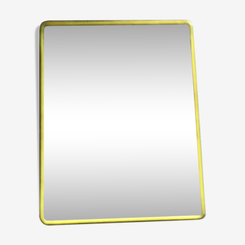 Miroir barbier cadre plastique jaune