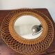 Miroir rotin vintage - 50cm