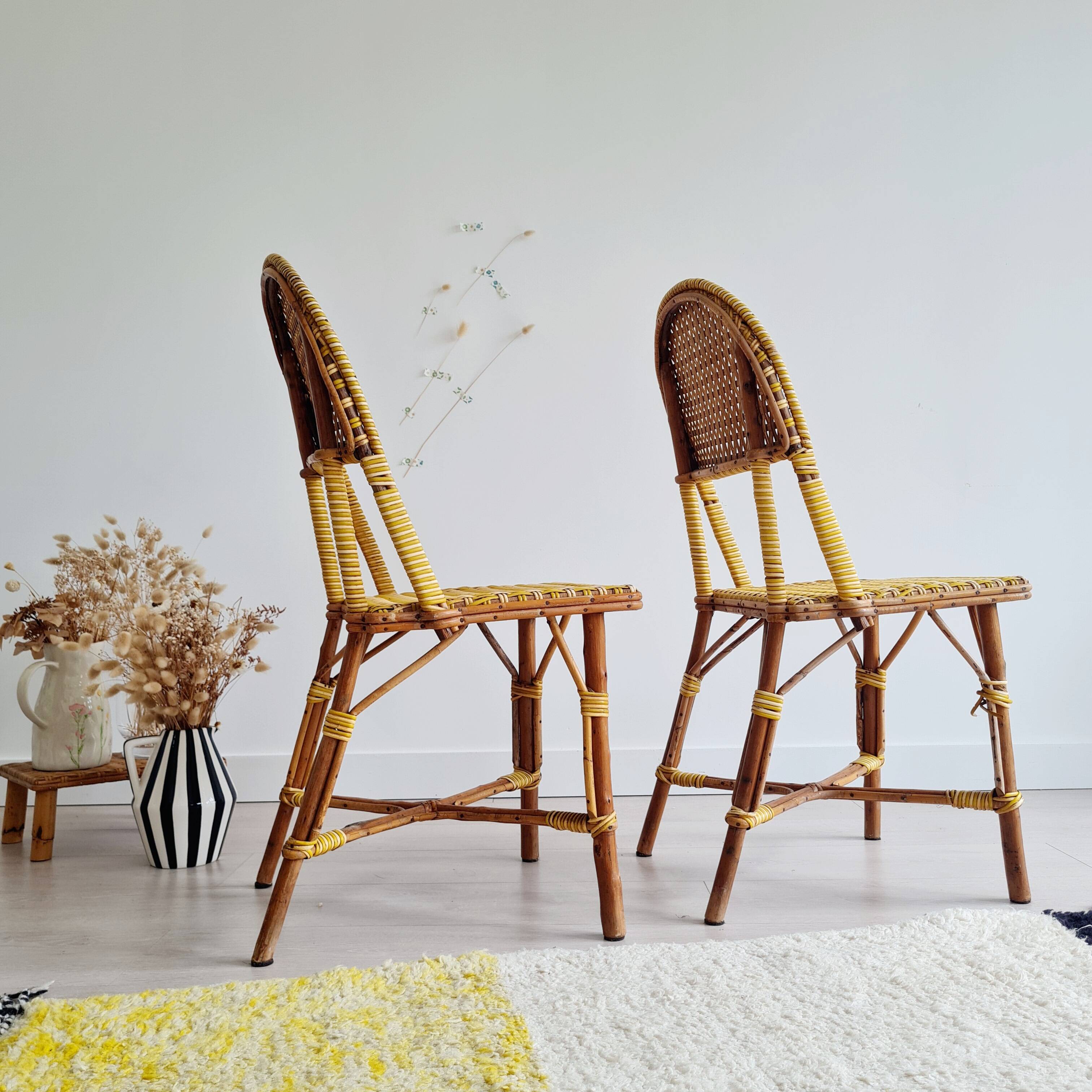 Rattan bistro chairs