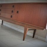 Scandinavian sideboard in teak and teak veneer in the late 60s
