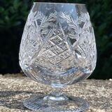 6 verres à cognac – cristal soufflé et taillé
