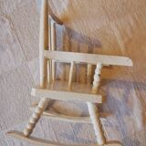 Vintage wooden rocking chair for dolls
