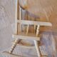 Vintage wooden rocking chair for dolls