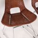 Suite de 4 chaises en rotin et chrome