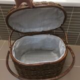 Vintage wicker/rattan picnic basket